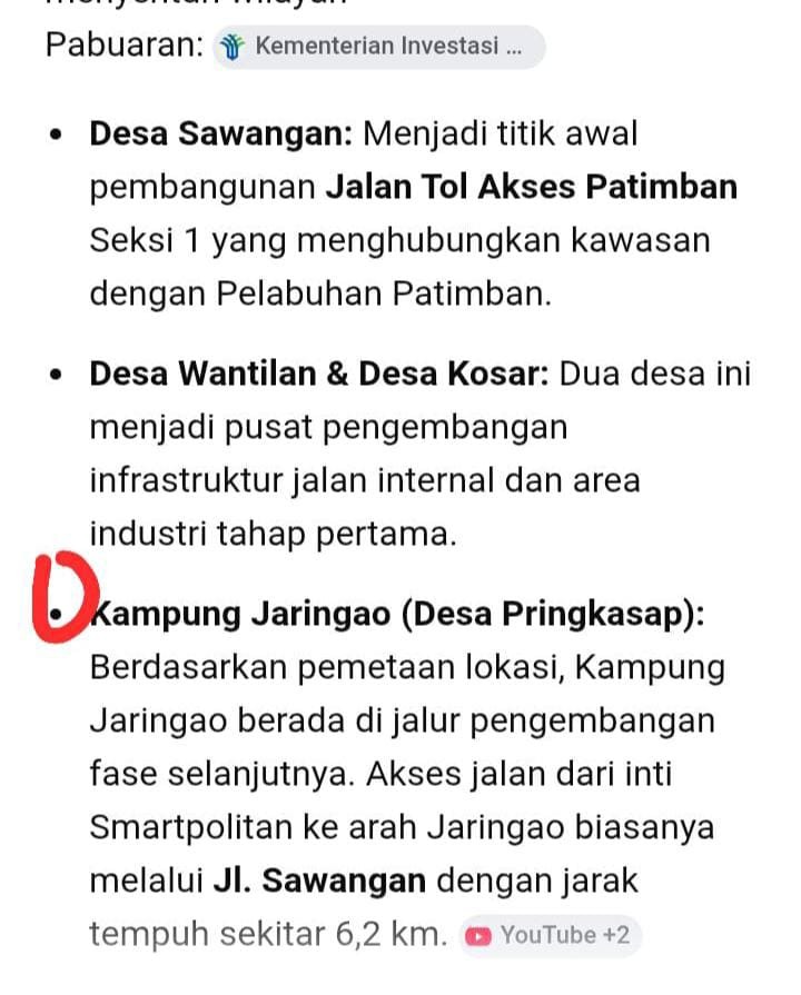 Akses Jalan Kavling Industri Subang