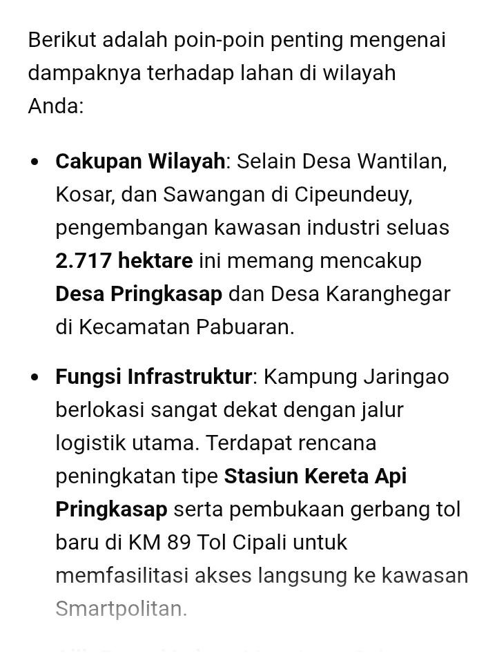 Kavling Industri SHM Subang